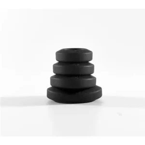 Brutus Big Bulge Silicone Cock Ring Set 4 Piece Black Time-Limited