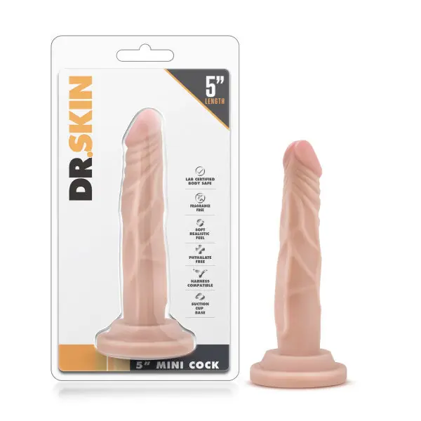 Blush Novelties Dr Skin Mini Realistic Cock 12.7cm Flesh Free Shipping