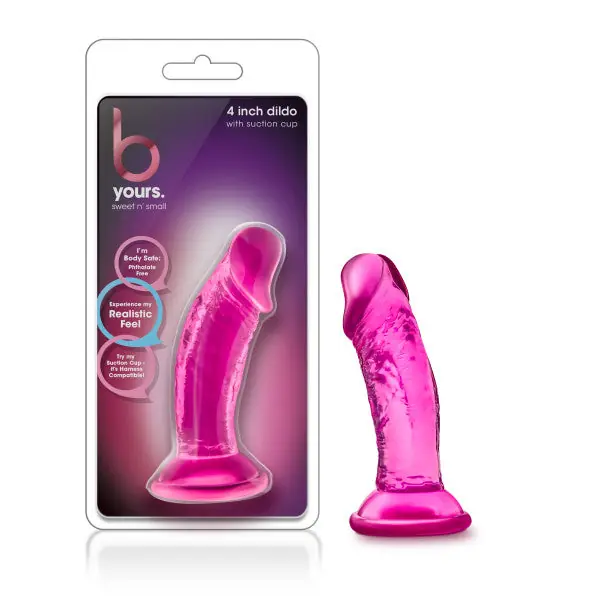 Blush Novelties B Yours Sweet N Small Realistic Dildo 10cm Pink Limited Edition