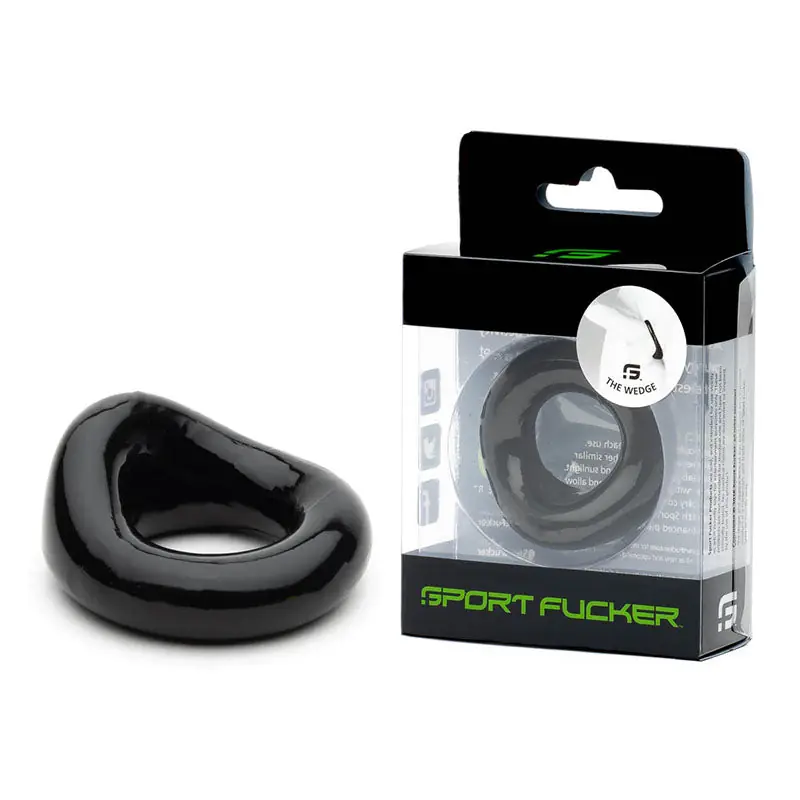 Cheap Sport Fucker Wedge Super Stretchy Cock Ring Black