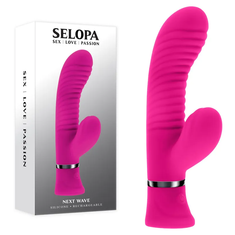 Discount Selopa NEXT WAVE USB Rechargeable Dual Rabbit Vibrator Pink