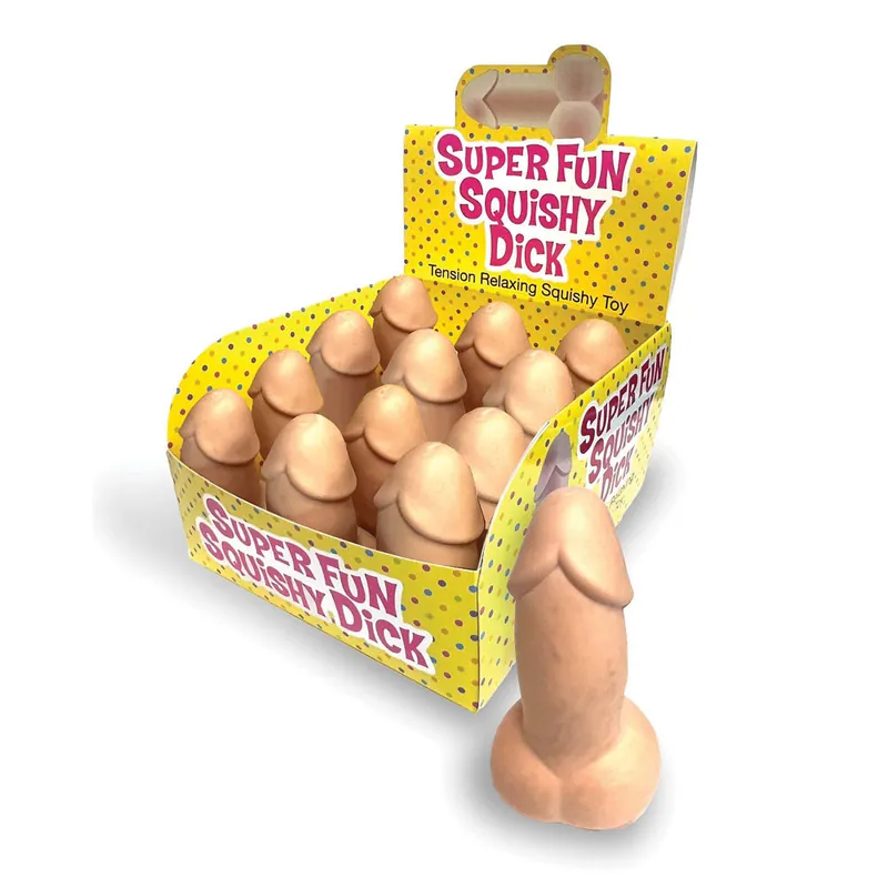 Authentic Little Genie Super Fun Squishy Novelty Stress Dick Counter Display of 12