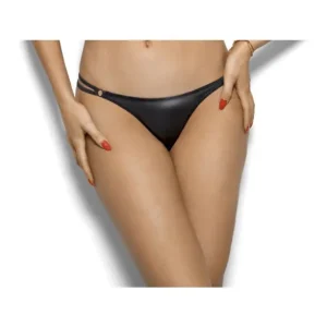 Modern Axami Lingerie Stretch Wetlook G-String Panty Black