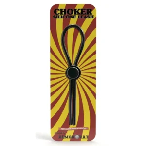 Demon Kat Silicone Choker Leash Cock Ring Black Sale