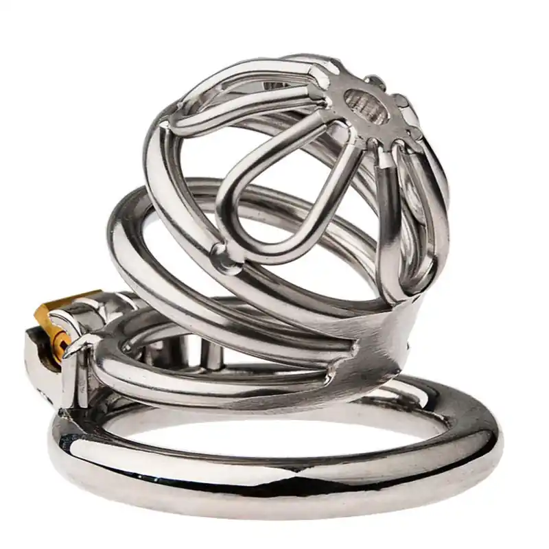 Best Choice BDStyle Petal Metal Male Chastity Cage Large Flat Ring