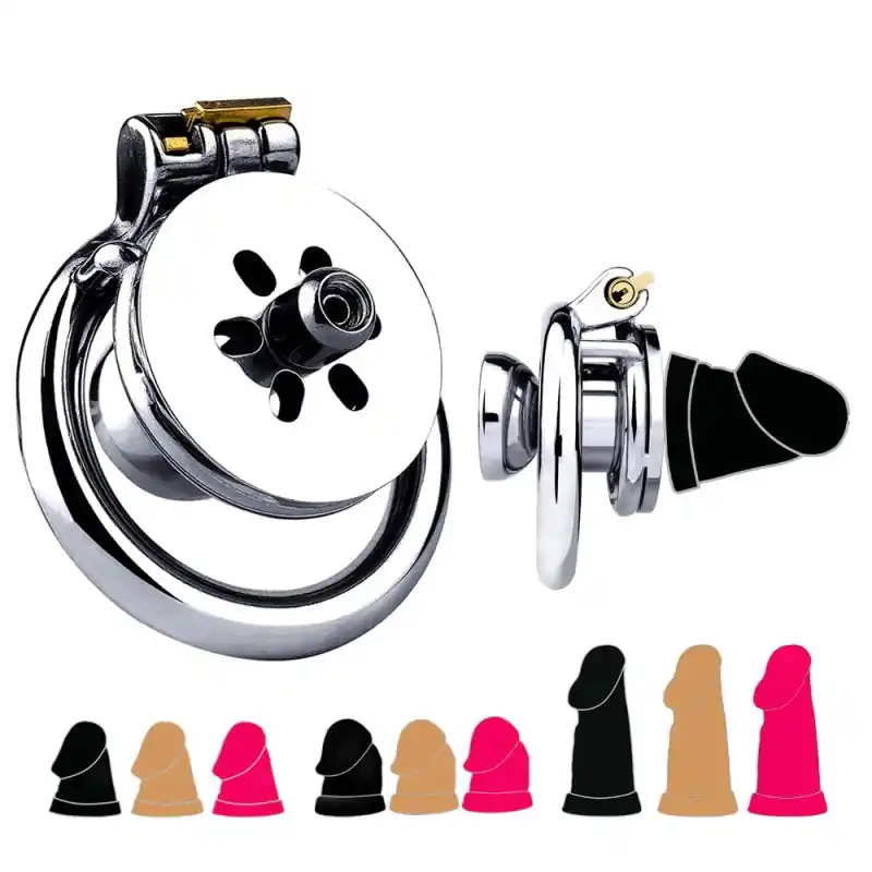 BDStyle Stainless Steel & Silicone Male Chastity Bird Cage With Hide Lock Fan Favorite