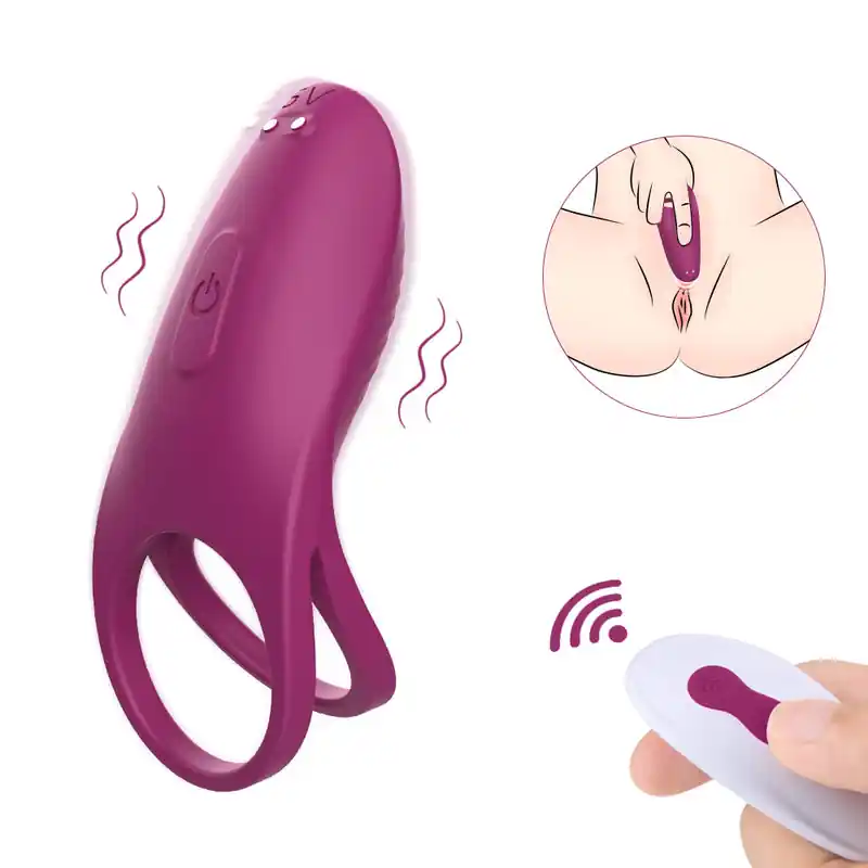 Certified S-Hande Trap 9 Functions Rechargeable Cock Ring Claret