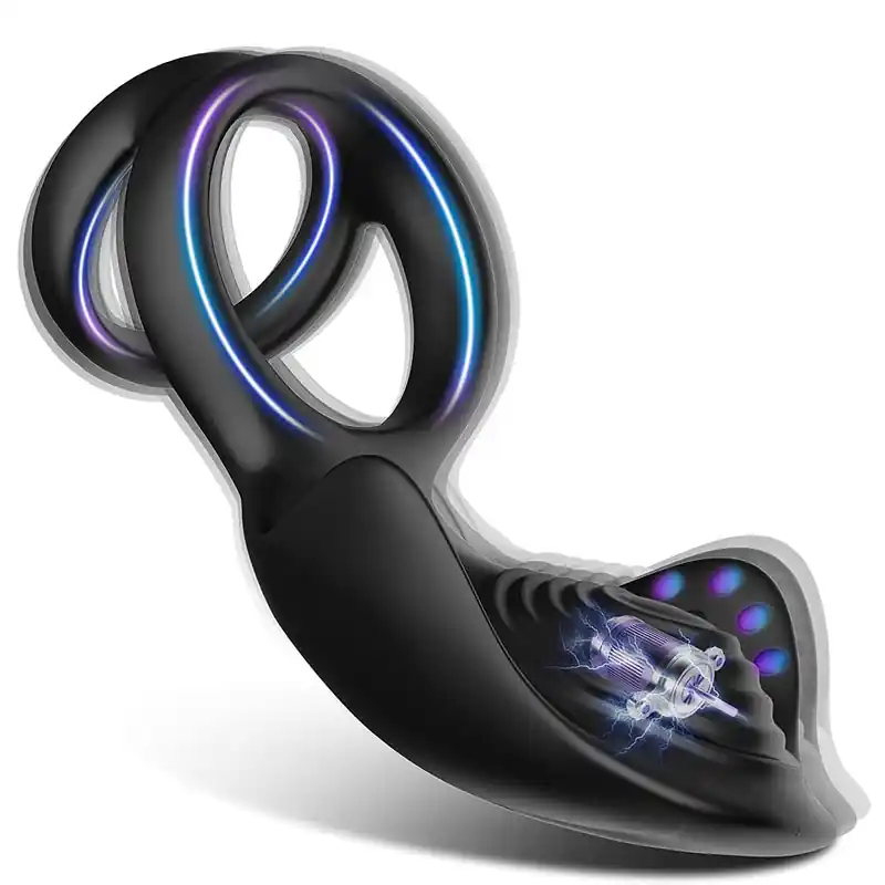 BDStyle 10 Functions Rechargeable Silicone Dual Penis Ring Authentic