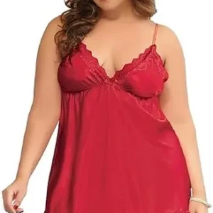 Seven 'til Midnight Enchanting Womend Babydoll and Thong 3X/4X Red Last Chance