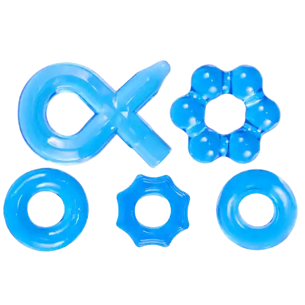 Best Price Excellent Power Hardcore Super Stretchy Powerful Cockring Set Blue