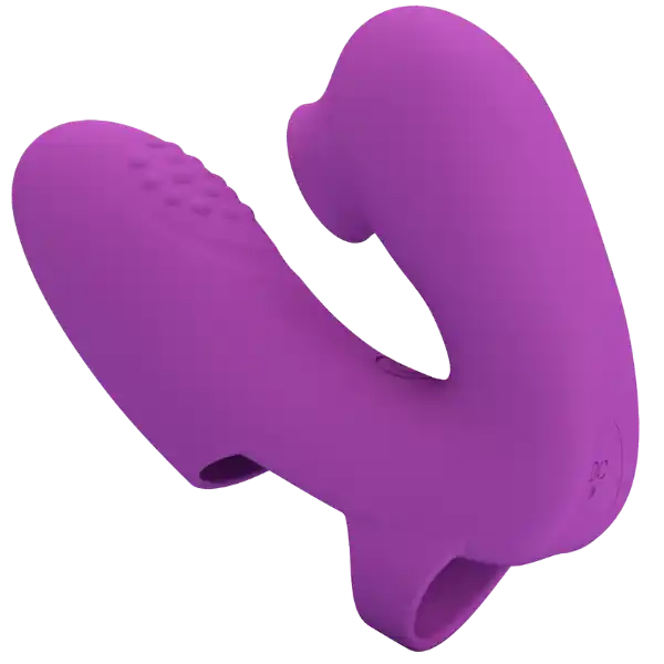 Worldwide Shipping Pretty Love Athena Rechargeable Silicone Finger Vibrator Purple