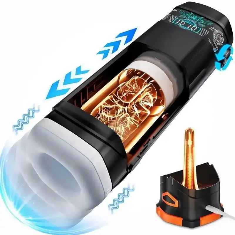 CyberSkin The Titan Thrusting & Vibrating Masturbator Black Editor’s Pick
