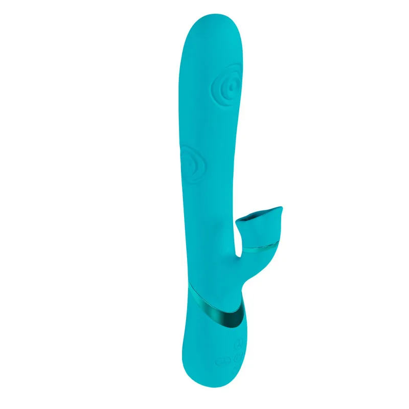 Best Price Shots Toys VIVE Fiore Tapping Rabbit Vibrator Blue