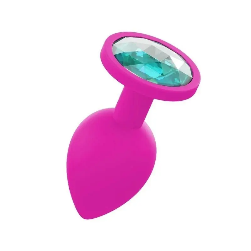 Bulk Order Love In Leather Silicone Butt Plug With Gem Pink