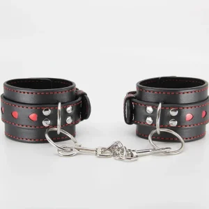Bargain Berlin Baby Metallic Heart Bondage Wrist Cuffs