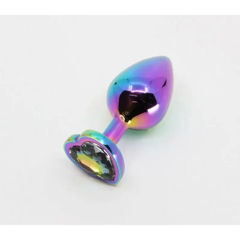 Buy Direct Love In Leather Metal Butt Plug With Heart Gem