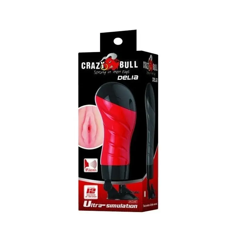 CRAZY BULL DELIA Suction Base Vibrating Vagina Stroker Exclusive