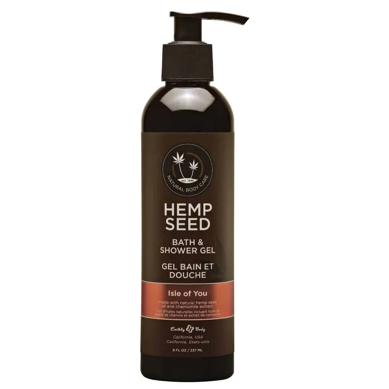 Earthly Body Hemp Seed Bath & Shower Gel Isle Of You 237ml No Minimum Order