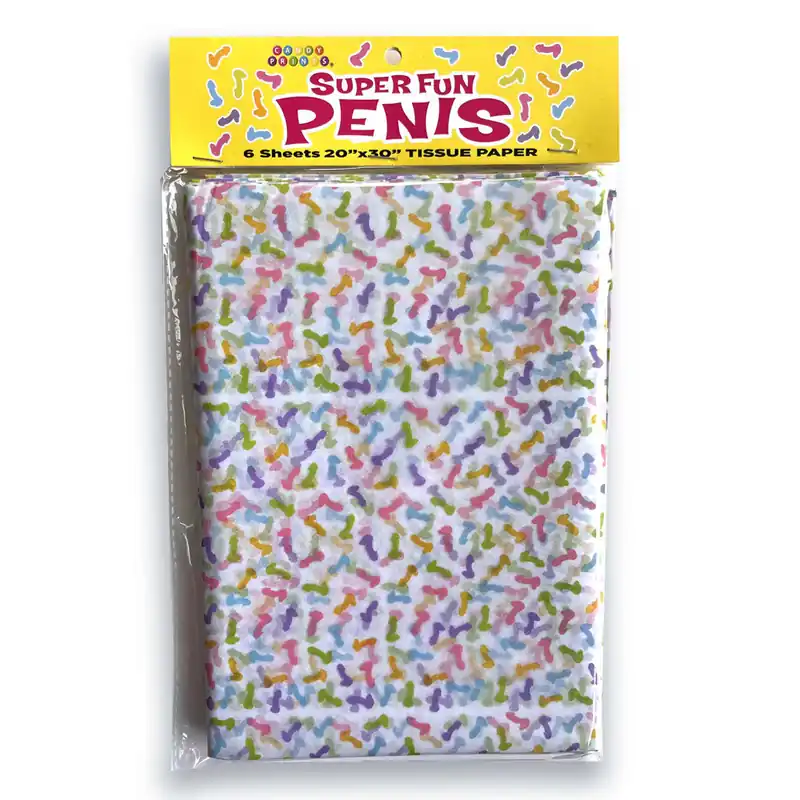 Clearance Little Genie Super Fun Penis Tissue Paper Sheets 6 Pack