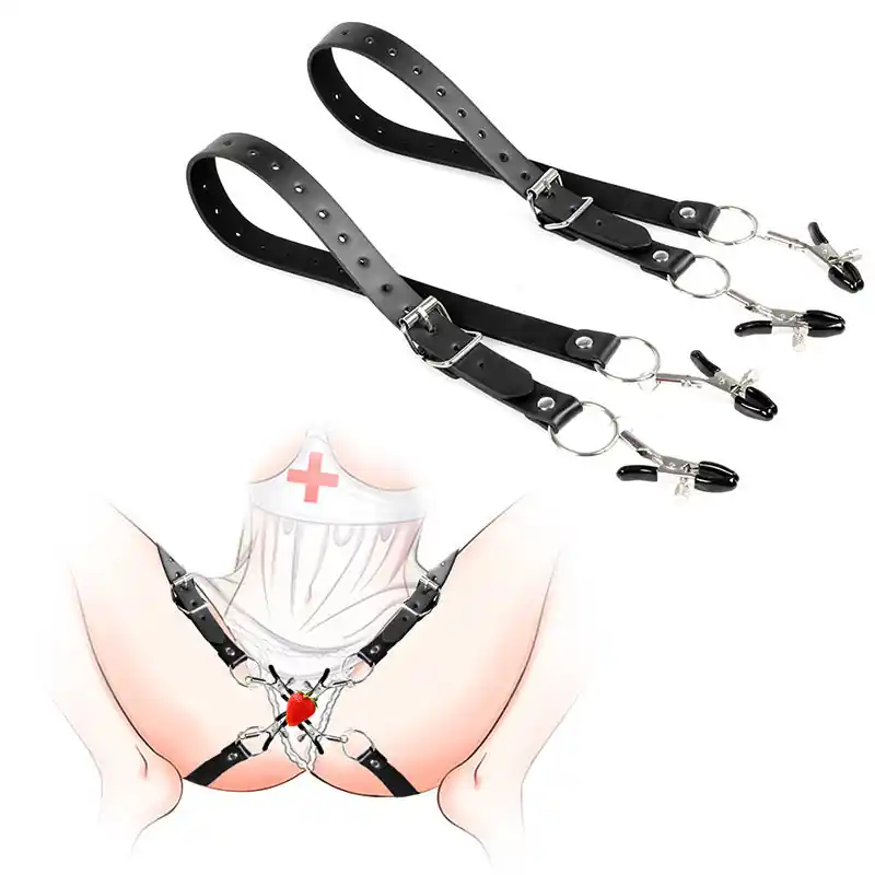 BDStyle Faux Leather Labia Clamp Belt Special Discount