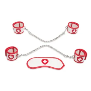 Cheap LuxFetish-5PCNaughtyNurseBDSMSet