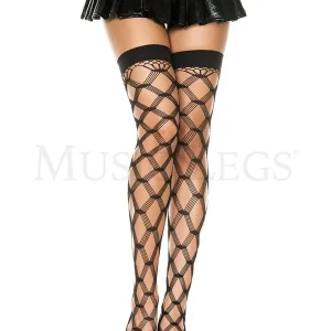 Diamond Net Spandex Thigh High Stockings Exclusive Offer