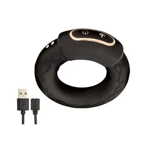 Cockpower Black Silicone Heat Up Vibrating Cock Ring Direct From Manufacturer