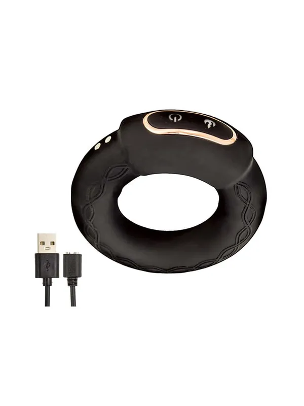 Cockpower Black Silicone Heat Up Vibrating Cock Ring Direct From Manufacturer