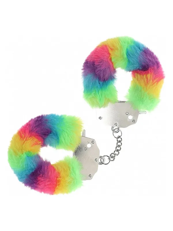 Big Sale OUCH! Heavy-Duty Fluffy Multicolour 1 Bondage Handcuffs