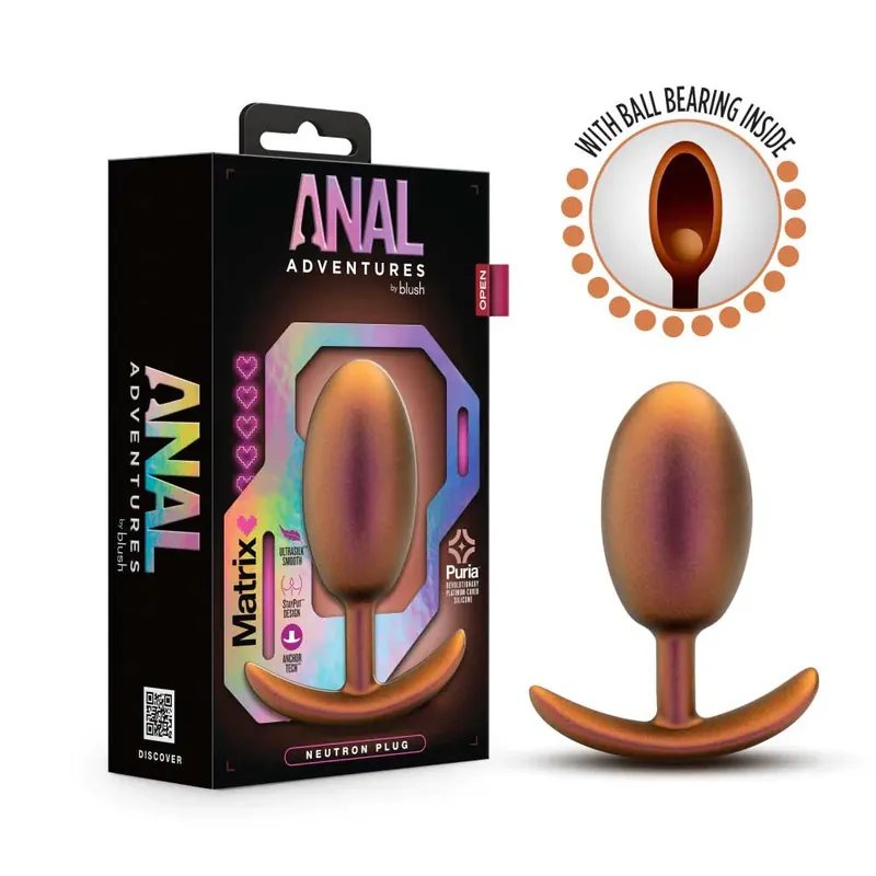Brand New Blush Anal Adventures Matrix Neutron Plug Vibrating Inner 4 Inch