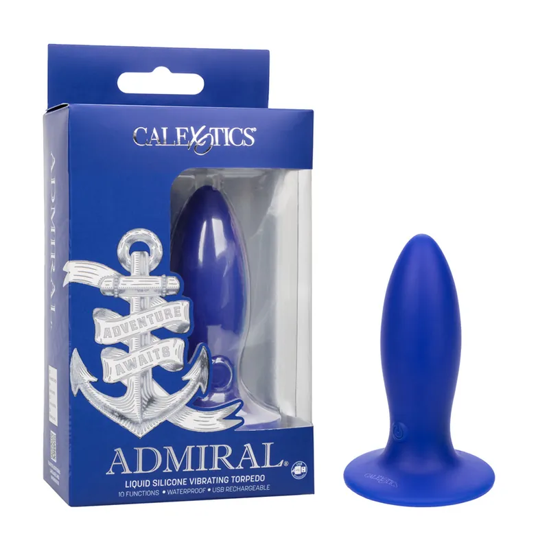 Calexotics Admiral Liquid Silicone Vibrating Torpedo Dildo Authentic