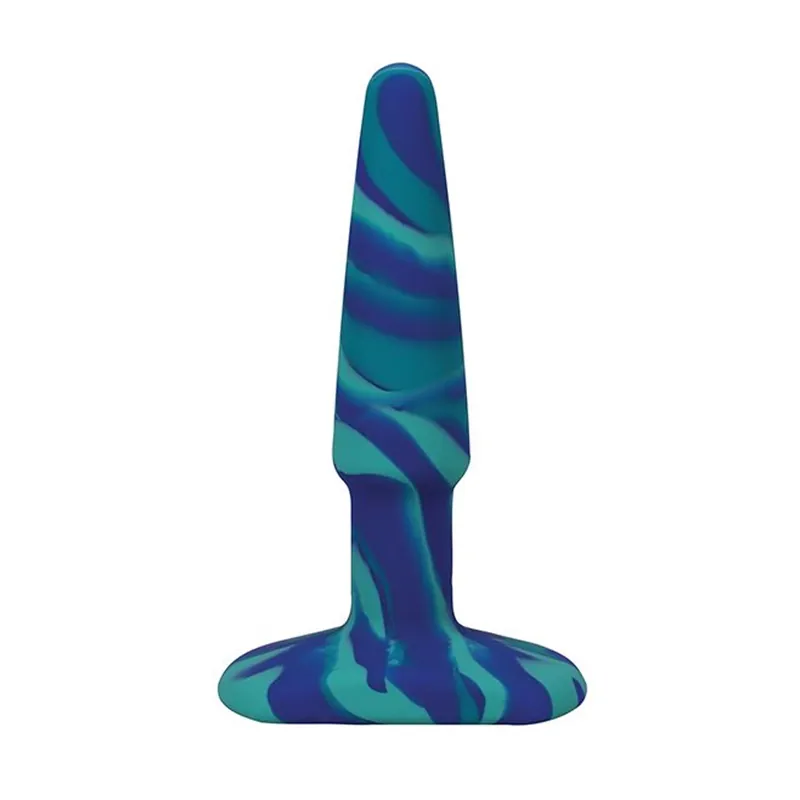 Doc Johnson A-Play Groovy 4 Inch Silicone Anal Plug Ocean Markdown