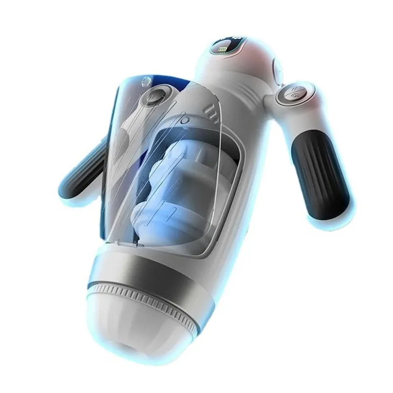 Bulk Order White Bella Bot Robot Telescopic Vibration Male Penis Auto Stroker