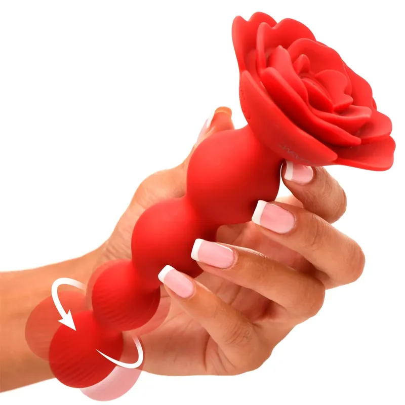 Bloomgasm Rose Twirl 10X Vibrating & Rotating Anal Beads Sale