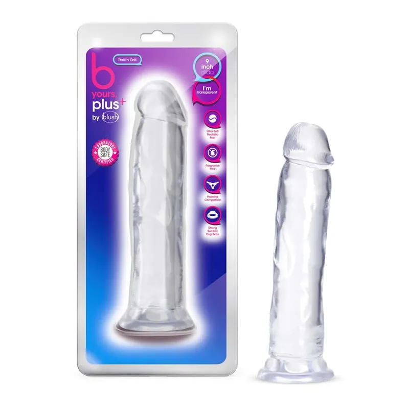 Blush B Yours Plus Thrill N Drill Realistic 9 Inch Dildo Latest
