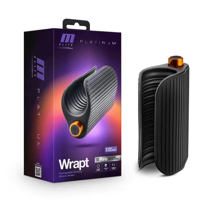 Best Price Blush M Elite Platinum Wrapt Vibrating Silicone Stroker