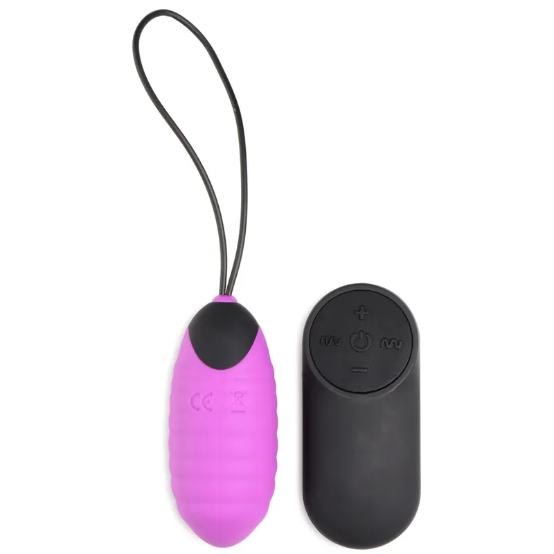 Big Sale 28X Ribbed Silicone Egg Clit Vibrator with Remote
