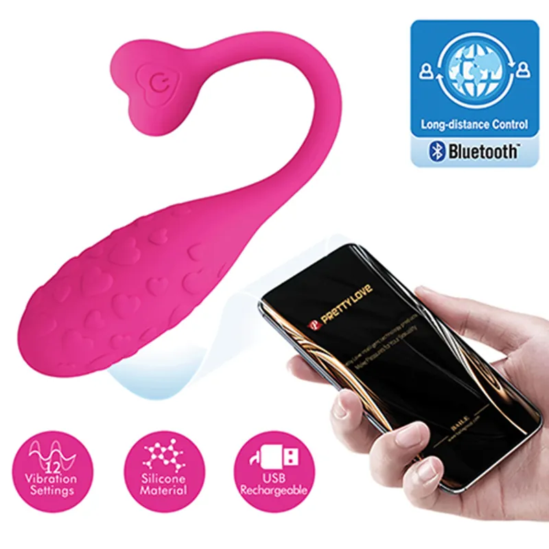 Crafted Pretty Love Fisherman Hot Pink Vibrating Egg with APP Remote