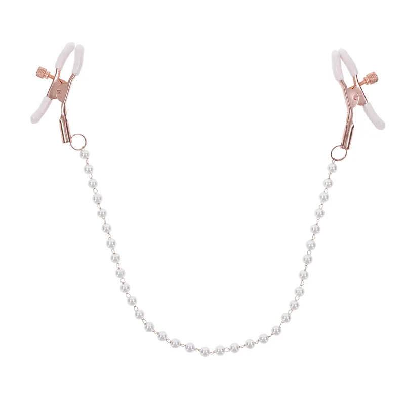 Deal Sportsheets Sex & Mischief Peaches 'n CreaMe Pearl Nipple Clamps