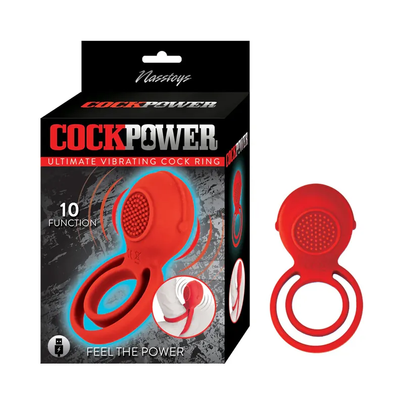 Cockpower Vibrating Cock Ring with Textured Clitoral Stimulator Next Day Delivery