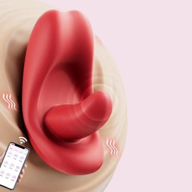 Buy Online Red Tongue Wearable G-spot Vibrator Clitoral Stimulator with App Control