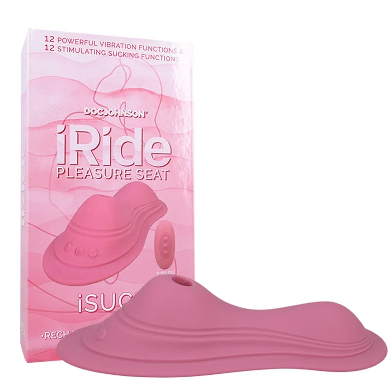 Bargain Doc Johnson iRide iSuck Pleasure Seat Sucking & Vibrating Grinder with Remote