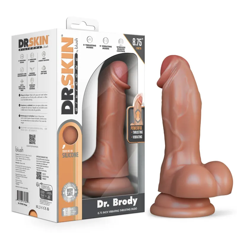 Blush Dr. Skin Thrusting Realistic Silicone G Spot Dildo With Remote Control Best Seller