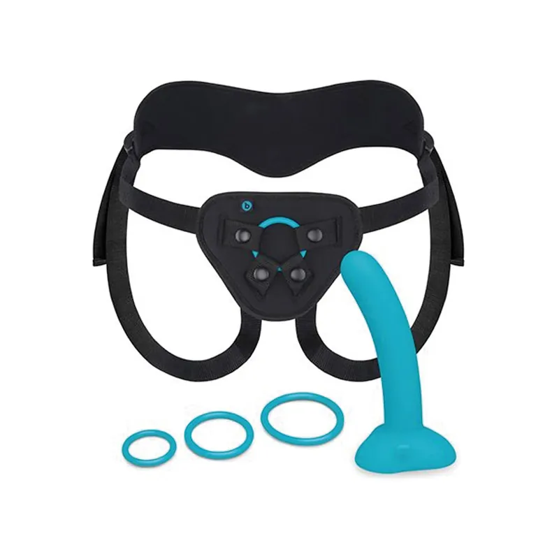 b-Vibe Every Body Strap-On Harness Set with 6 in Silicone Dildo Pegging Price Drop