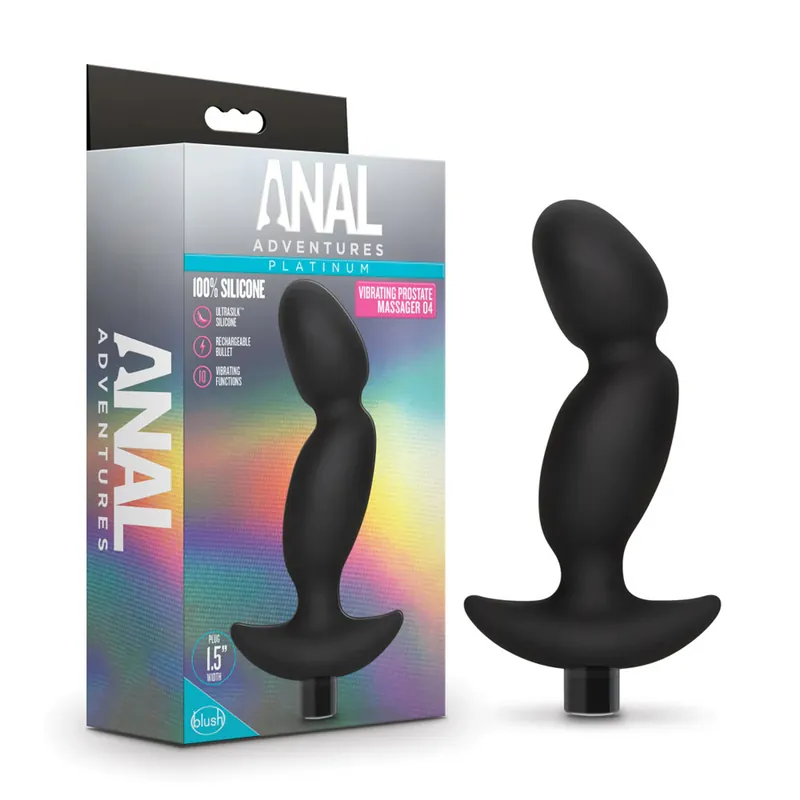 Blush Anal Adventures Platinum Silicone Prostate Massager 04 Curved 6.5-Inch Anal Plug Sale