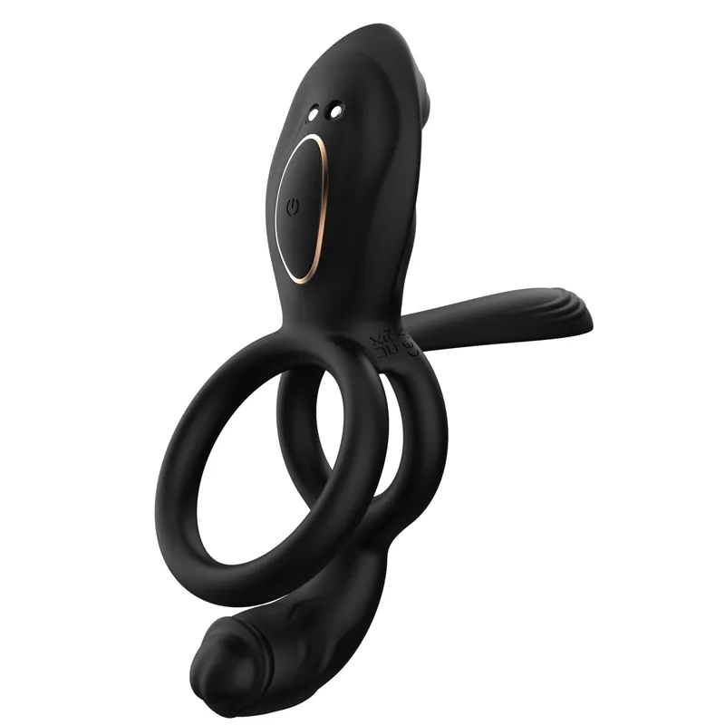 Direct From Manufacturer Venusfun Silicone Double Vibrating Clitoral Stimulator Penis Ring 2 Motors with Remote Control