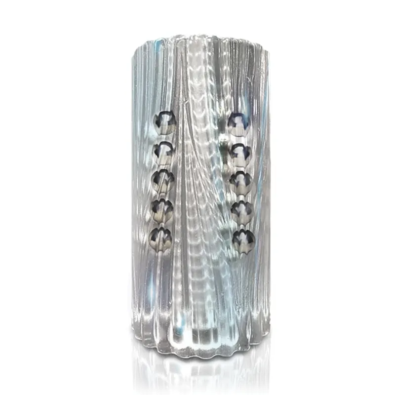 Global Novelties MSTR B8 Balls to the Wall Clear View Beaded Stroker Male Masturbators Budget