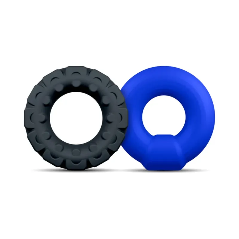 Buy Online Blush Stretchy Silicone Textured Penis Rings For Firmer Erections And Versatile Partner Play