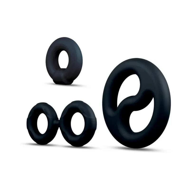 Blush Performance Plus Throttle Silicone Penis Ring 3 PCS Set Seasonal Sale
