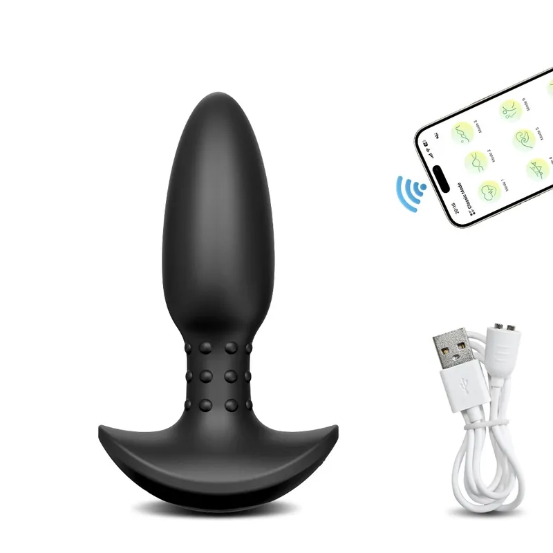 Discount Venusfun App Wireless Anal Plug 360° Rotating Head 10 Modes Silicone Prostate Massager Men